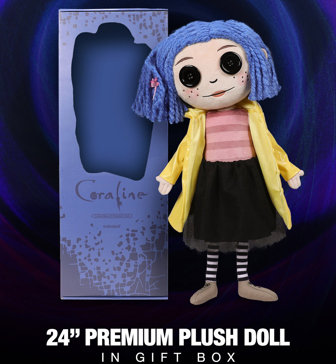 Coraline 24” Premium Plush Doll in Gift Box