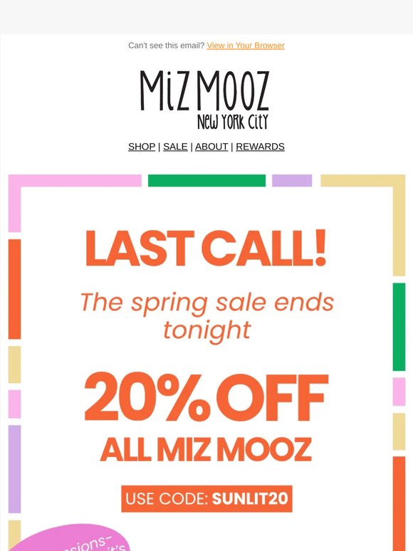 20% Off! Spring Sale Ends Tonight ⏰