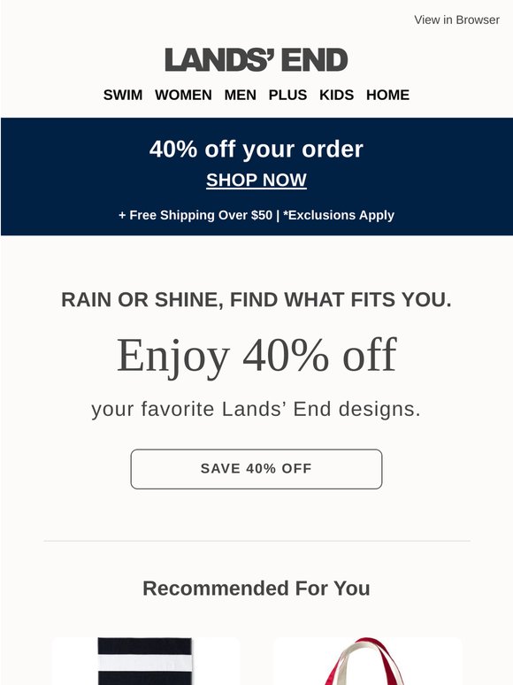 40% off styles you viewed