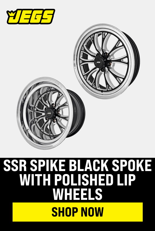 SSR Spike Black Spoke with Polished Lip Wheels
