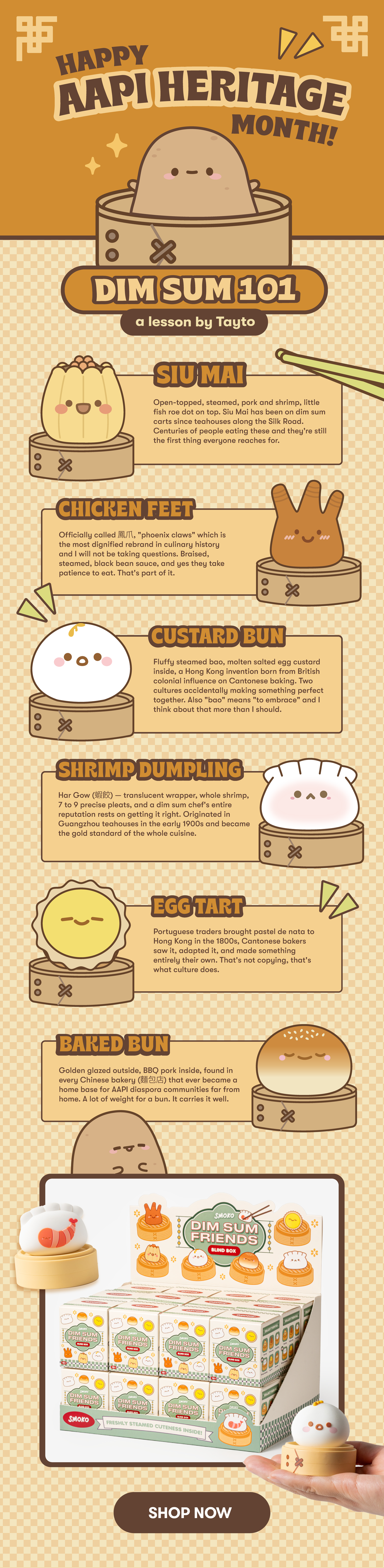 Image features Smoko Dim Sum Friends with six variations of the blind box figure