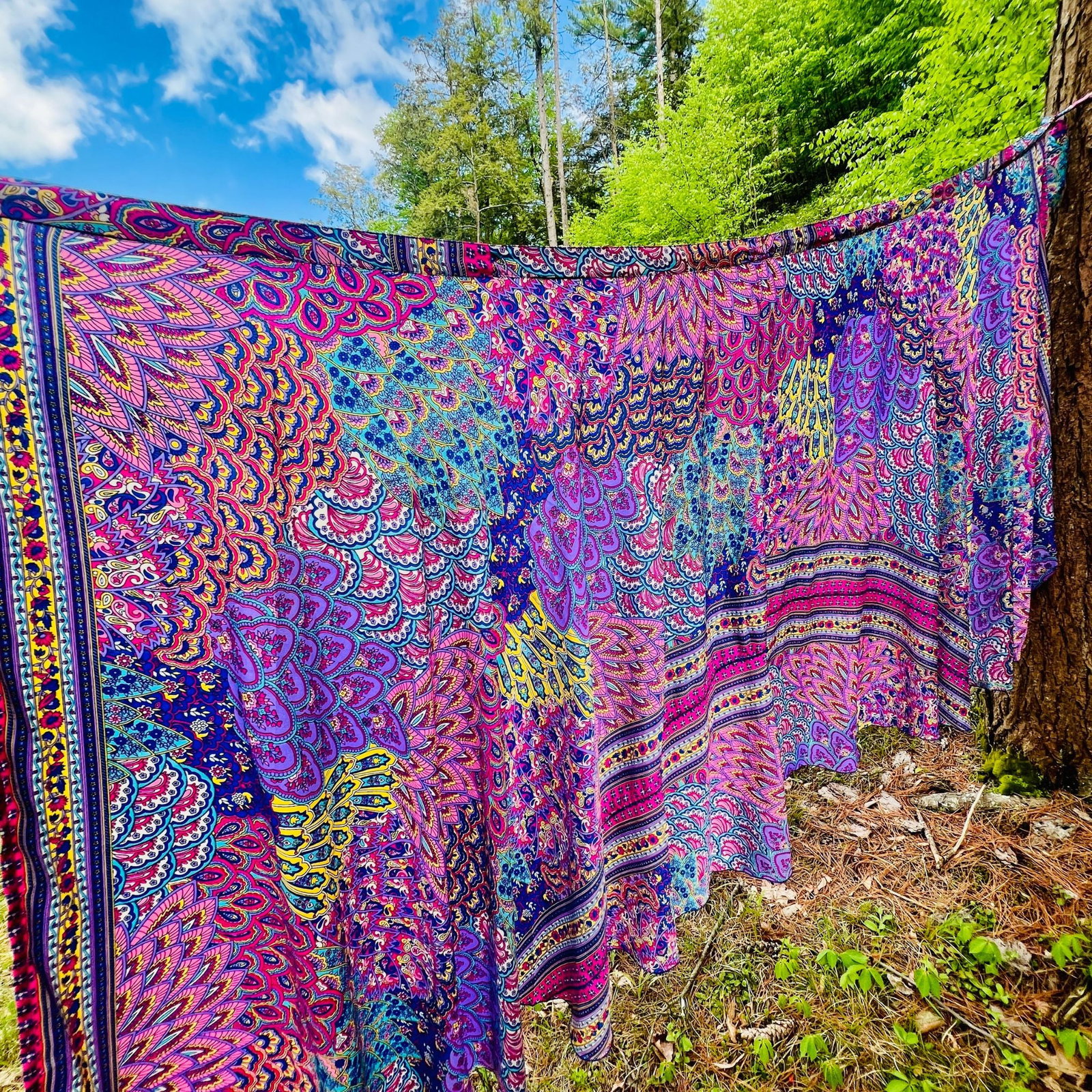 The Peacock Floral Wrap Skirt in every colorway