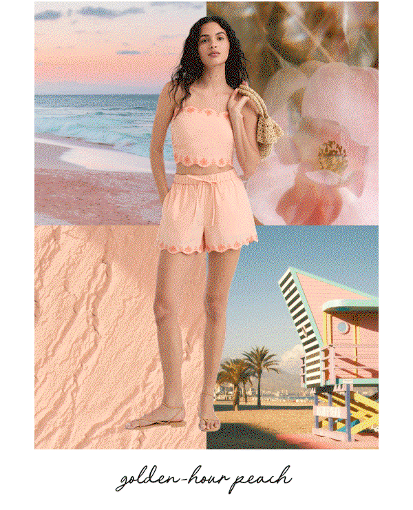 Golden-hour peach
