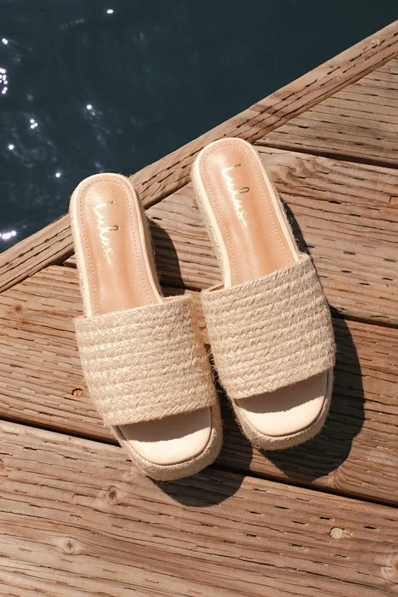 Image of O'Ahu 2 Natural Espadrille Platforms