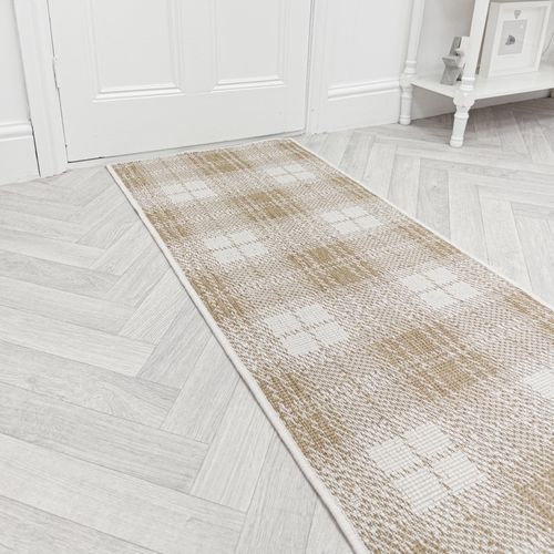 Plaid Brown Hall Runner