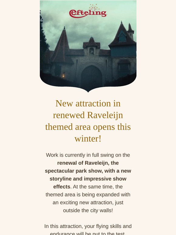 News about the new Raveleijn attraction!