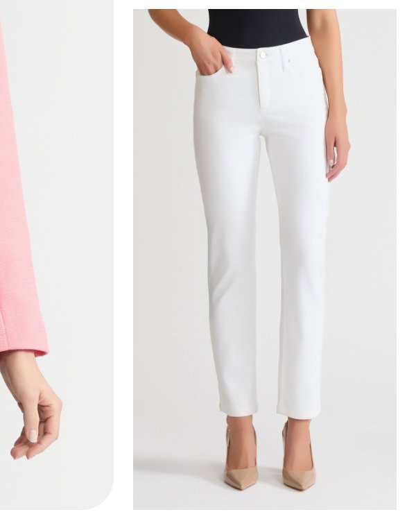 Lexington Straight Leg Jeans, Soft White