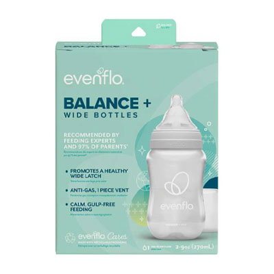 Evenflo Balance + Wide Bottles, 9oz, 2pk