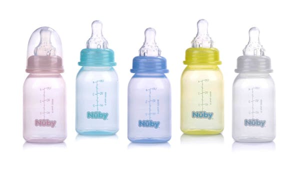 Nuby Baby Bottles - Assorted Tints, 4 oz