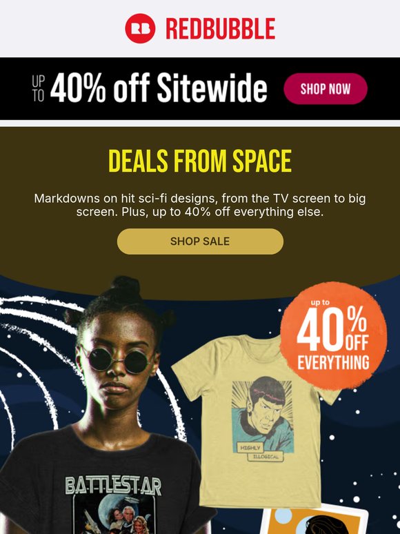 Up to 40% Off 🌠 Reach for the stars