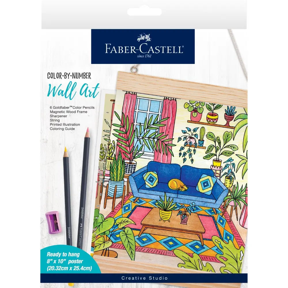 Color by Number Wall Art Kit Plant Room