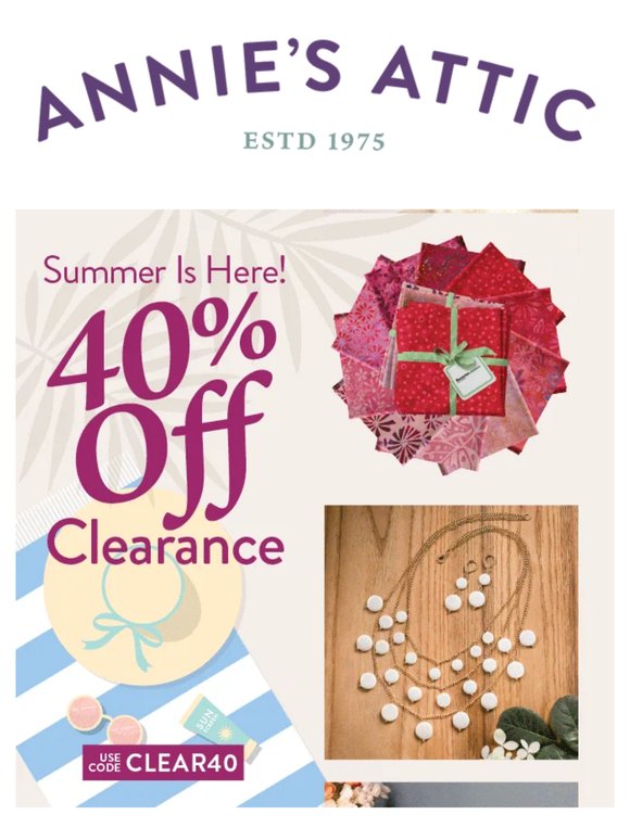 Get 40% Off Clearance & Shop Digital Patterns