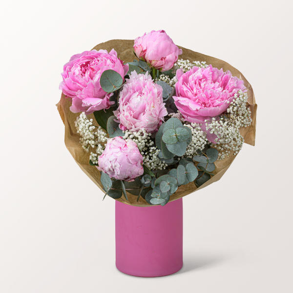 Pfingstrosen-Strauß Herzflüstern mit 2 Gratis-Geschenken für 29,99 €