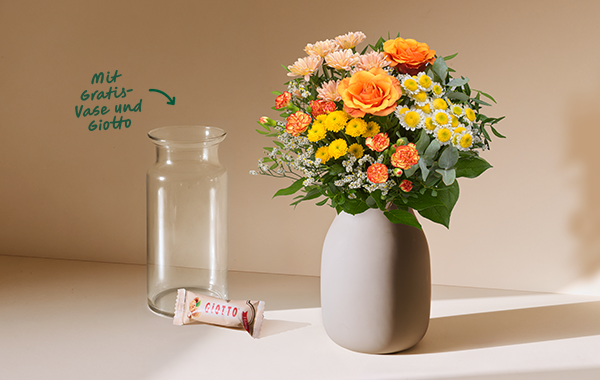Strahlender Blumenstrauß Sonnenfreude mit 2 Gratis-Geschenken für 29,99 €