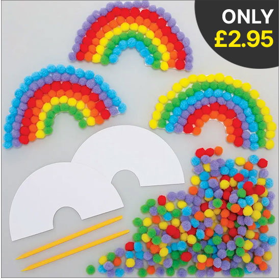 Rainbow Pom Pom Art Kits