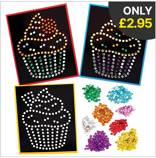 Cupcake Sequin Craft Picture Kits