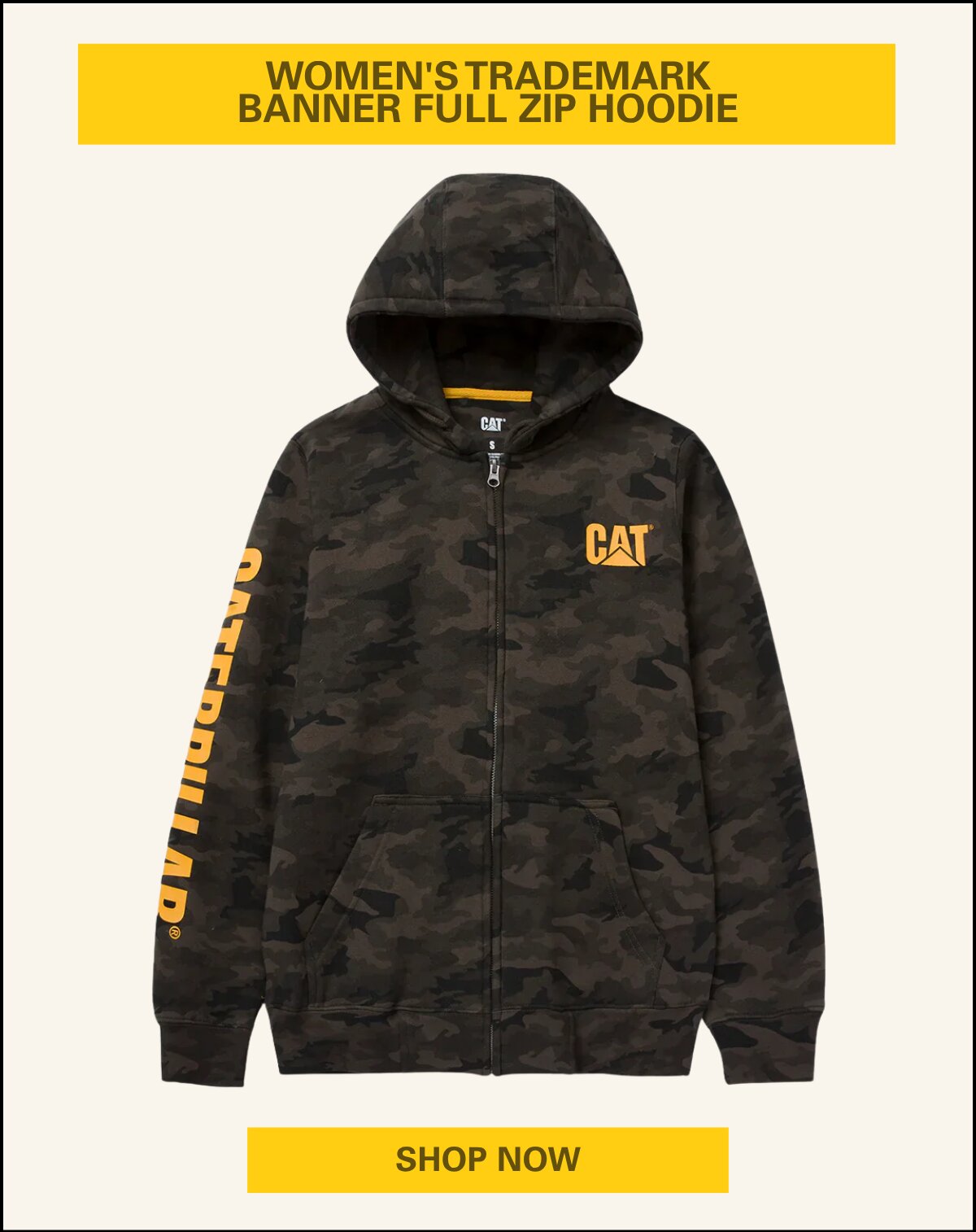 WOMEN'S TRADEMARK BANNER FULL ZIP HOODIE