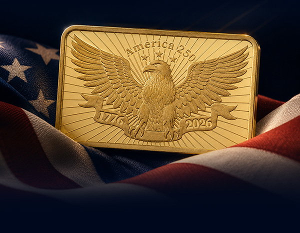 5 g Gold America the Free Bald Eagle Bar