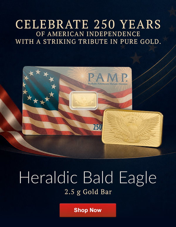 5 g Gold America the Free Bald Eagle Bar