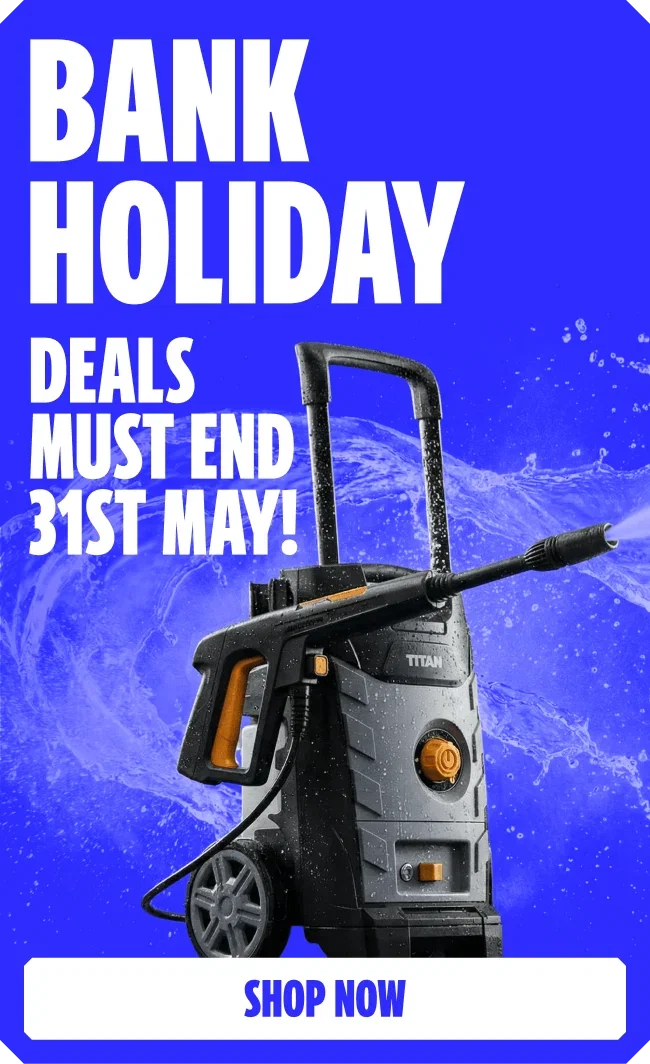 bank holiday deals must end 31st may! Shop now.