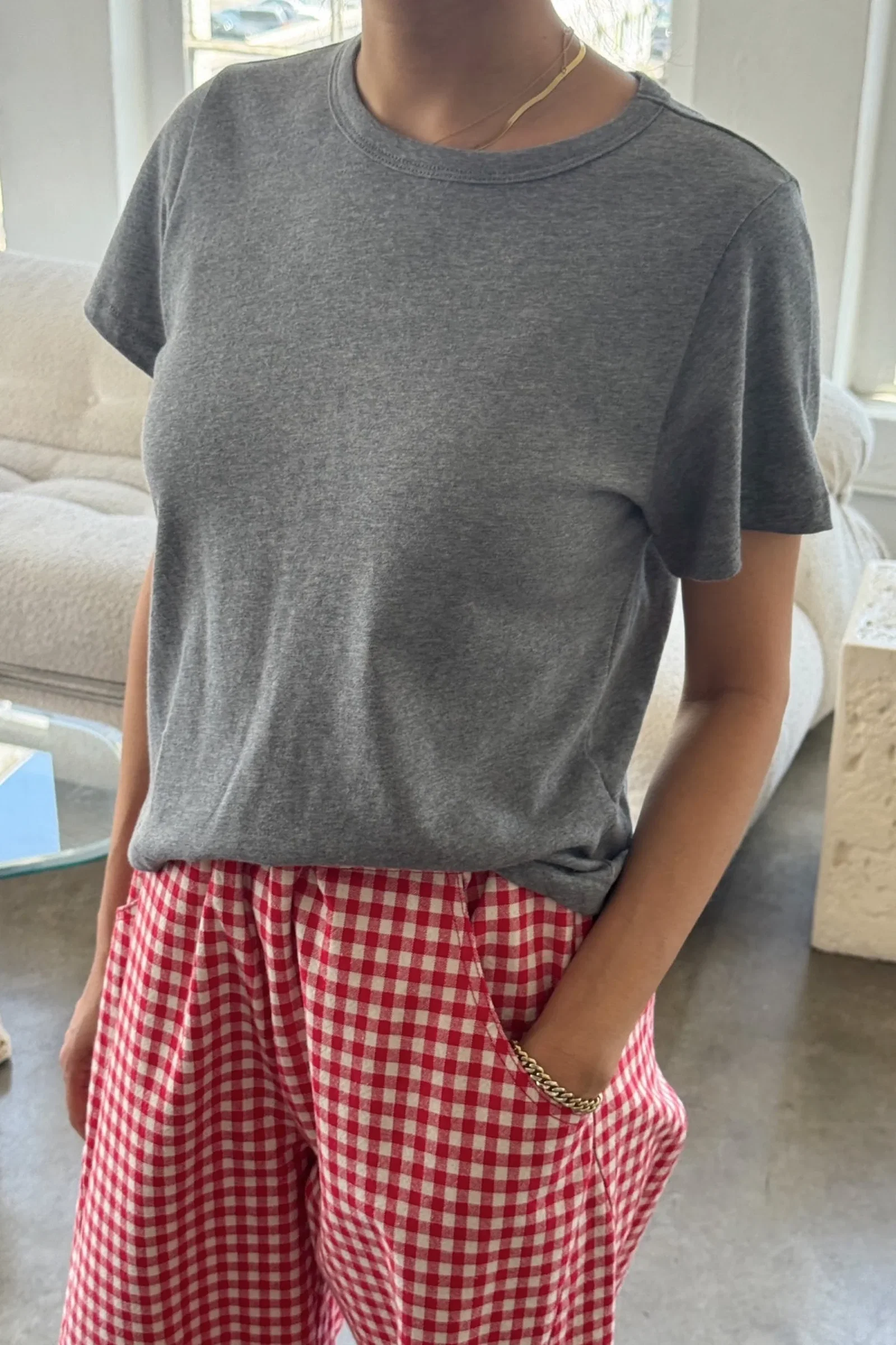 Image of Melange Grey Little Boy Tee