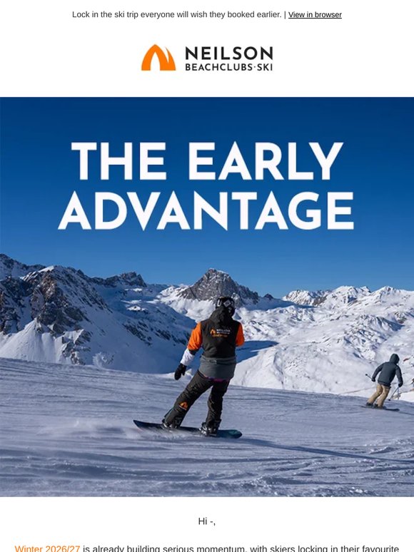 Get ahead of next winter from only £799pp
