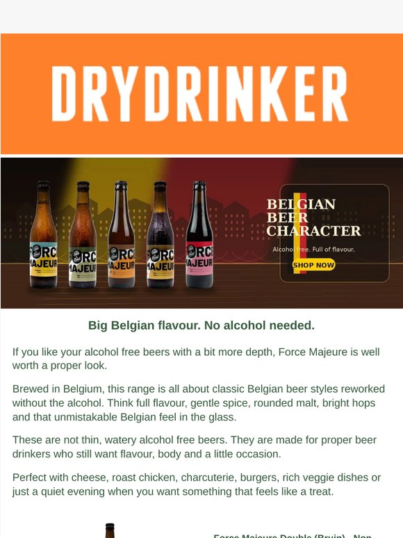 Belgian beer flavour, beautifully alcohol free