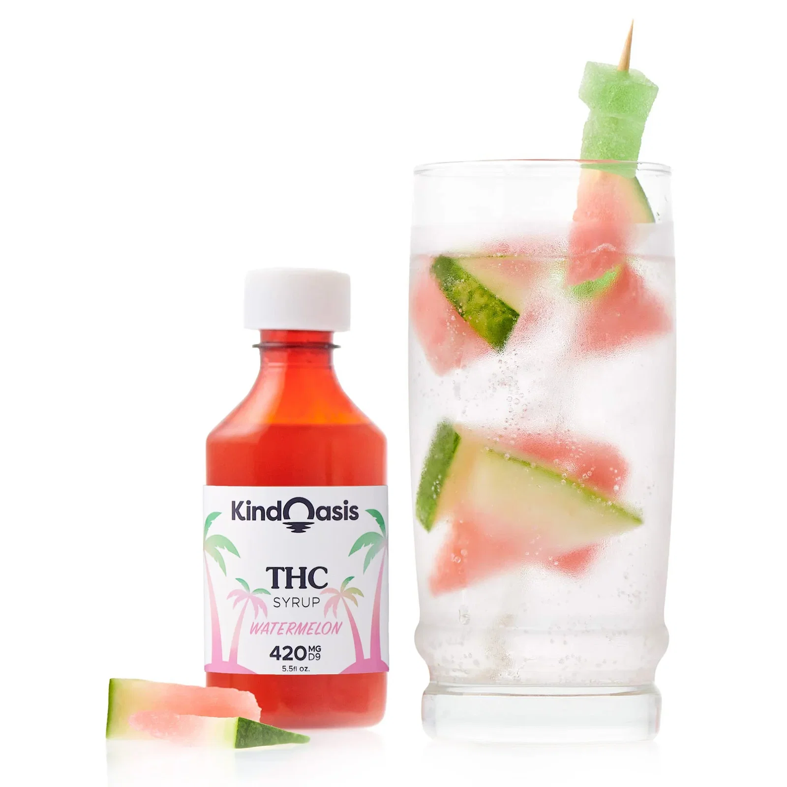 Image of Delta 9 THC Syrup - 420mg - Watermelon