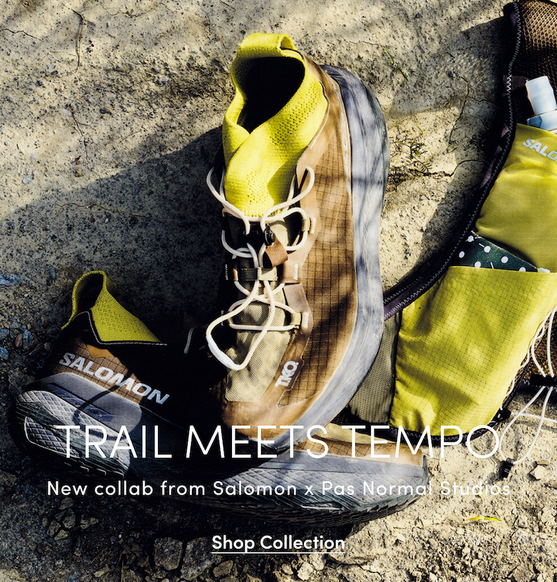 Trail meets tempo. New collab from Salomon x Pas Normal Studios. Shop collection