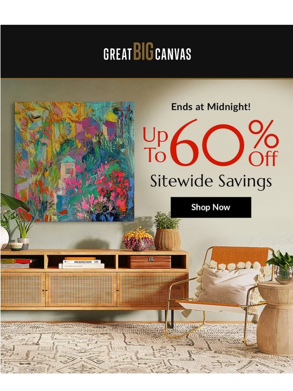 🏃 Hurry! Up to 60% off sitewide ends at midnight!