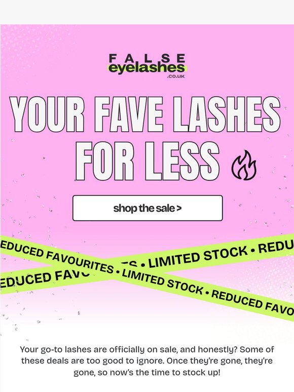 Grab your fave lashes for LESS 🛍️
