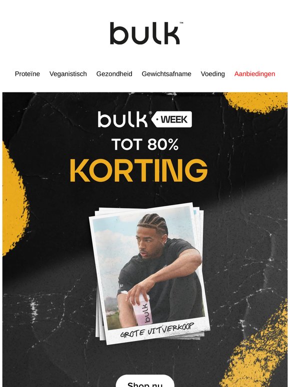 🚨 BULK WEEK IS LIVE: Tot 80% korting