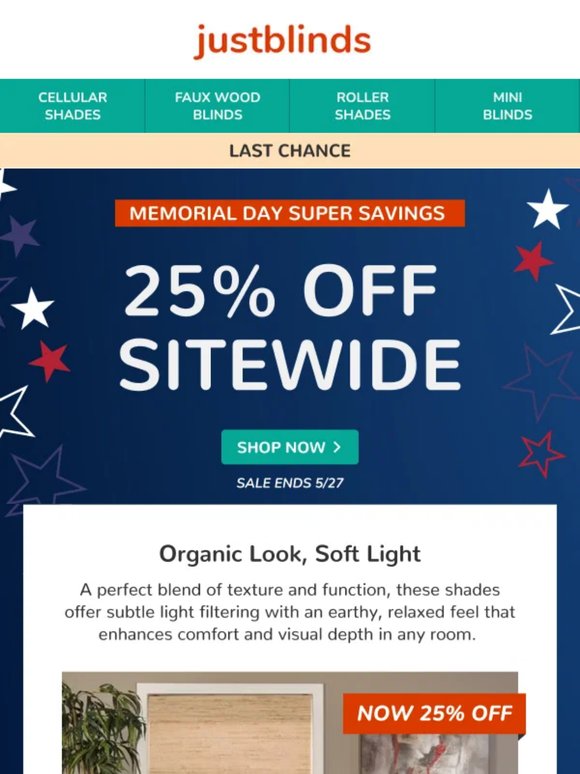 [Last Call] Your Cart Called…It Wants 25% Off