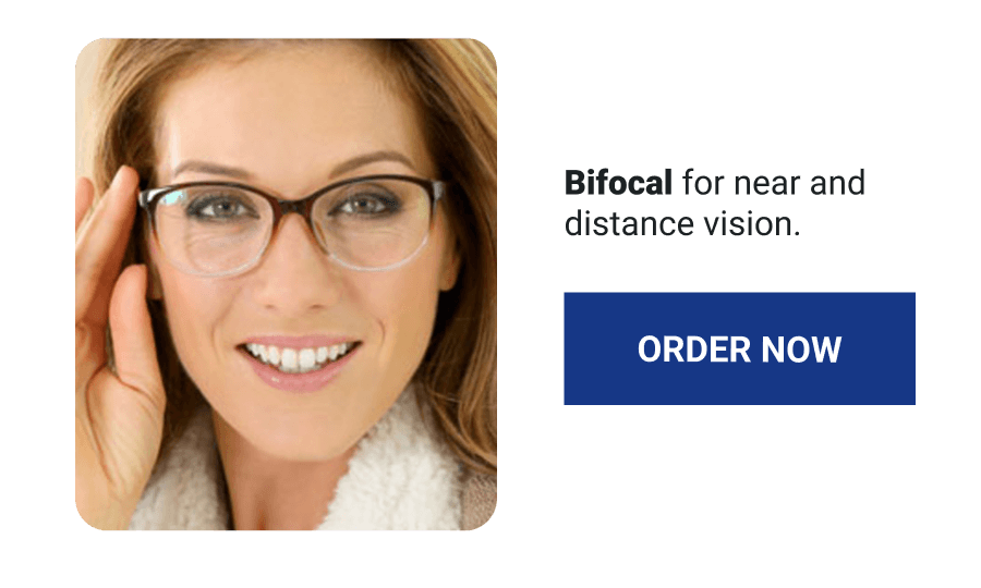 Bifocal for near and distance vision.