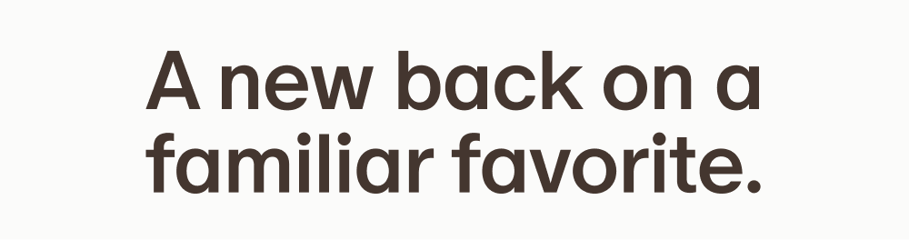 A new back on a familiar favorite.