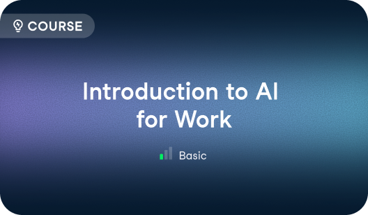 Introduction to AI for Work