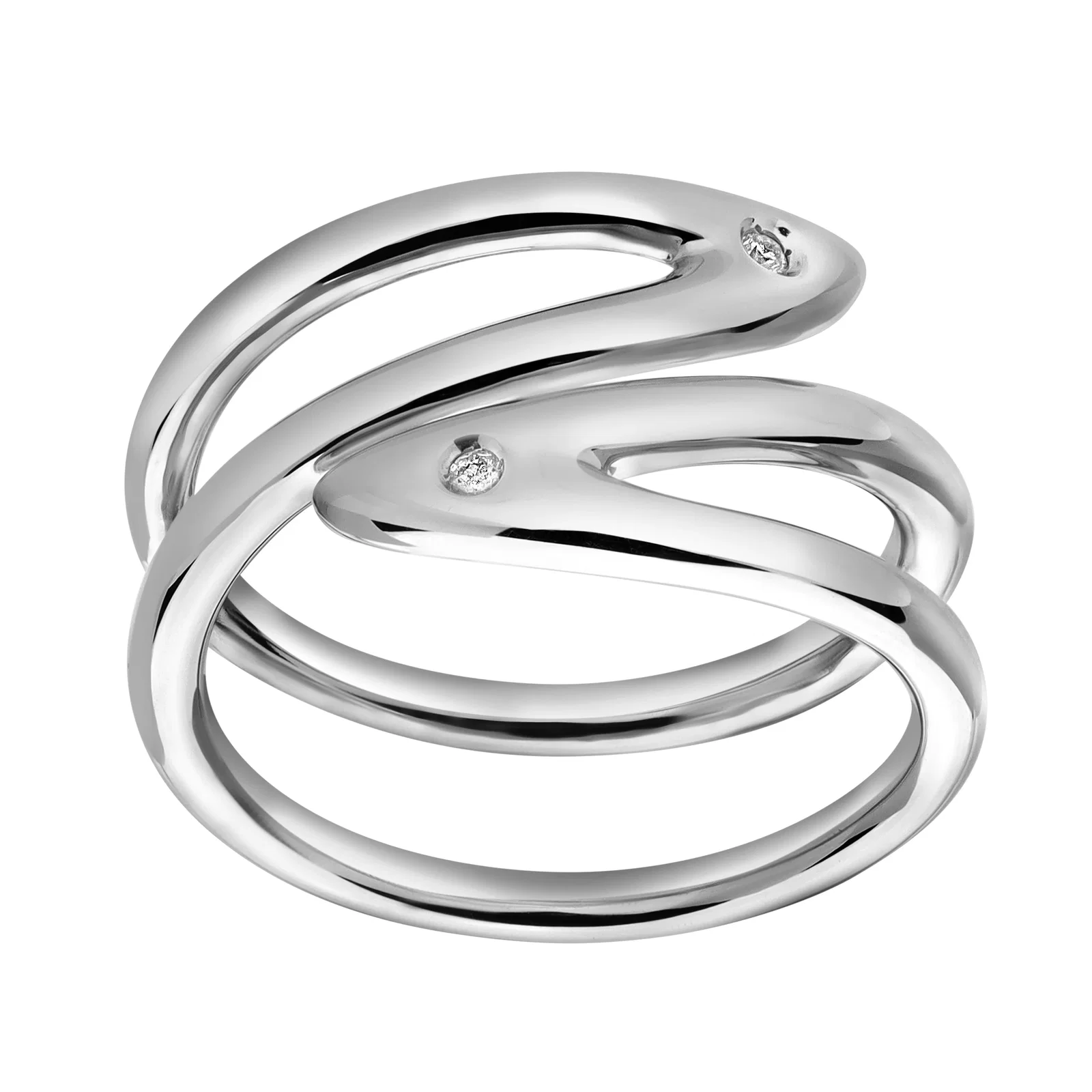 Image of Norelle 0.02 Ct Diamond Wrap Ring in 925 Sterling Silver