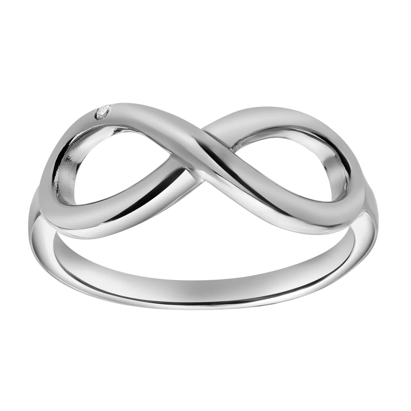Image of Rielle 0.01 Ct  Diamond Infinity Ring in 925 Sterling Silver