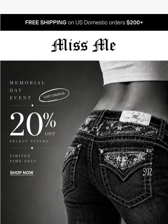 Memorial Day Event Ends Tonight. Last Chance!