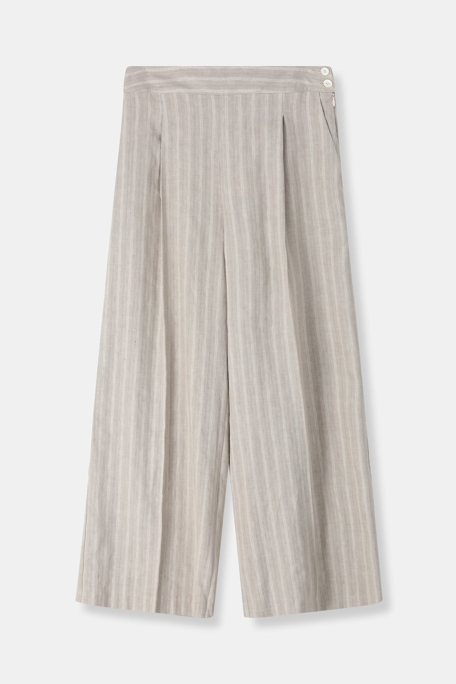 RITCH kaki broek met strepen