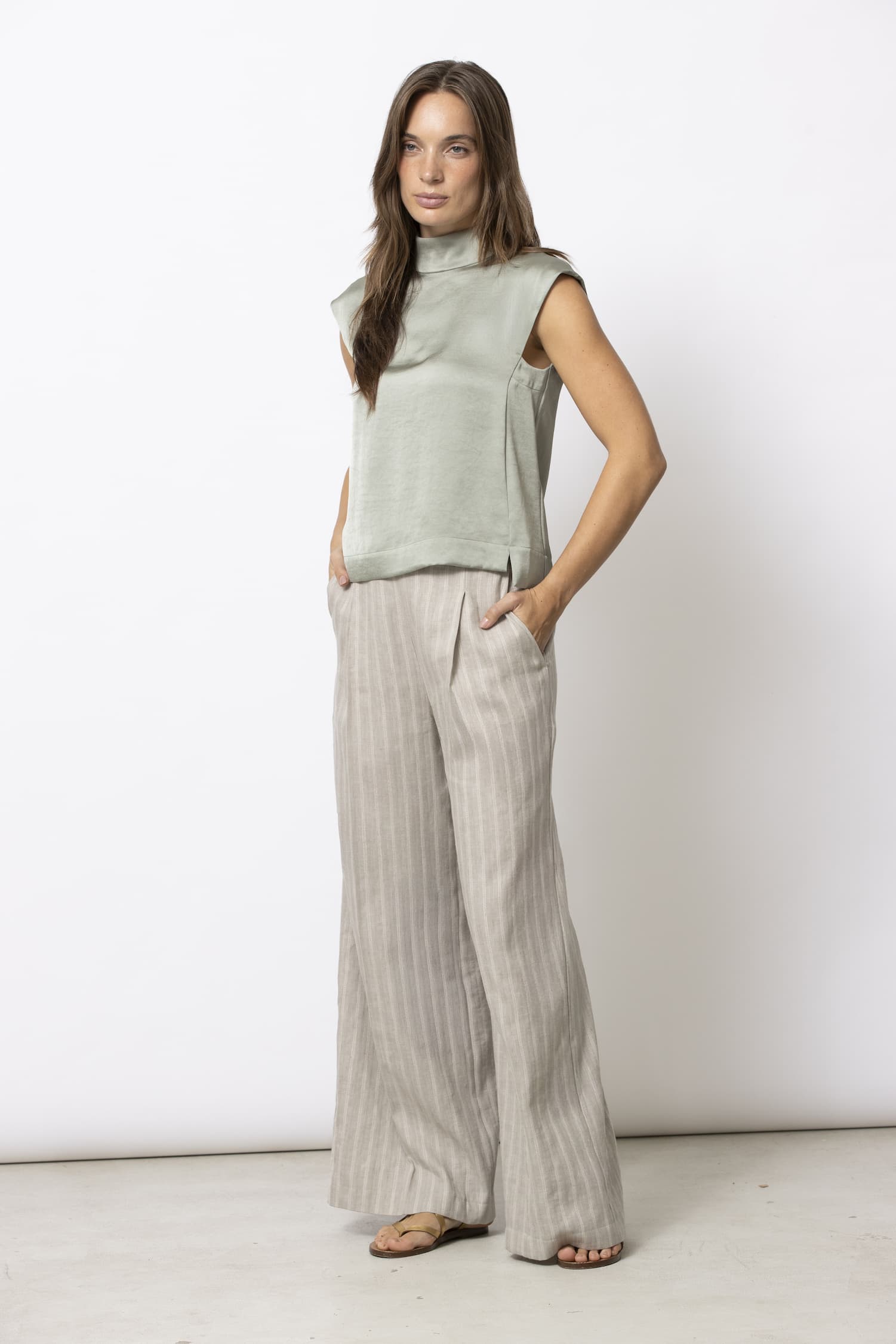 HANZOO kaki top