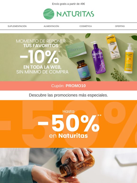 SOLO HOY🤑-10% sin mínimo en toda la web