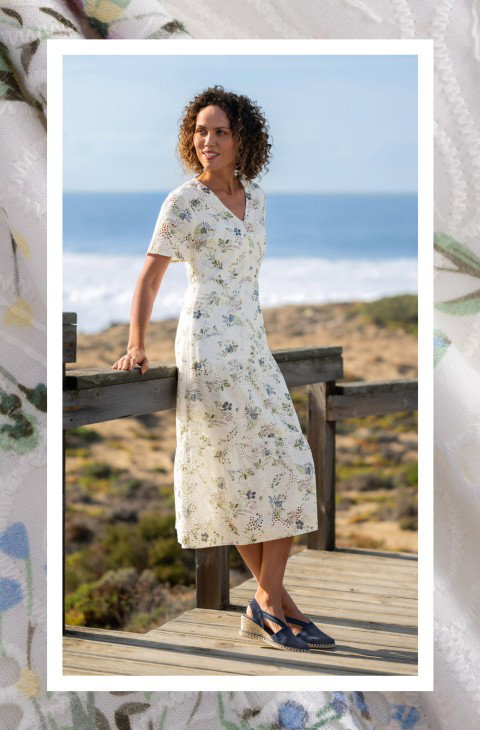 Ladies House of Bruar Broderie Anglaise Dress