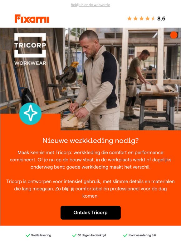 Nieuw bij ons: Tricorp werkkleding