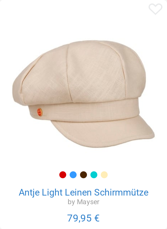 Antje Light Leinen Schirmmütze by Mayser