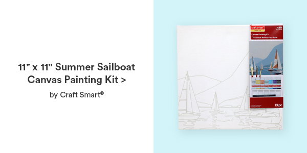 11″ x 11″ Summer Sailboat Canvas Painting Kit >