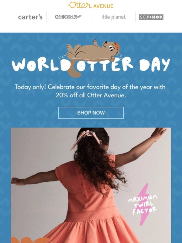 Today only! 20% OFF Otter Avenue 🦦