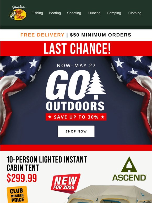 Last Chance: Save Up To 30% On Outdoor Gear!