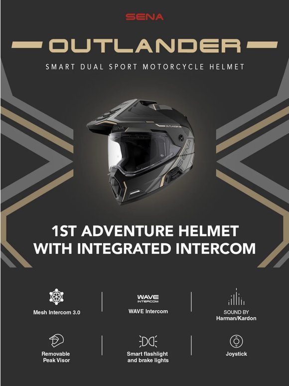 Meet OUTLANDER: The World's First-Ever Adventure Helmet with Integrated Intercom