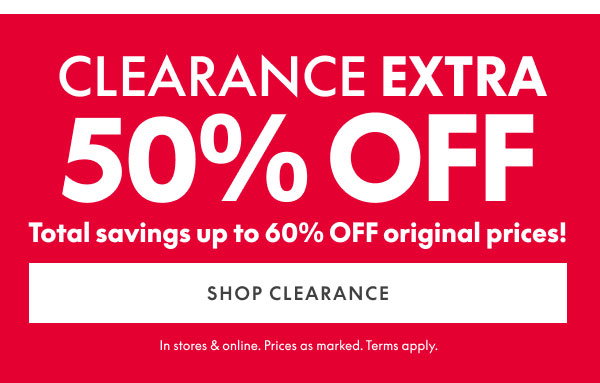 50% Off Clearance